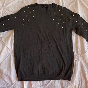Zara Pearl Detail Sweater